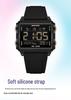 SANDA Men's Luminous Waterproof Sports Watch - Square Design with Multifunctional Countdown Timer