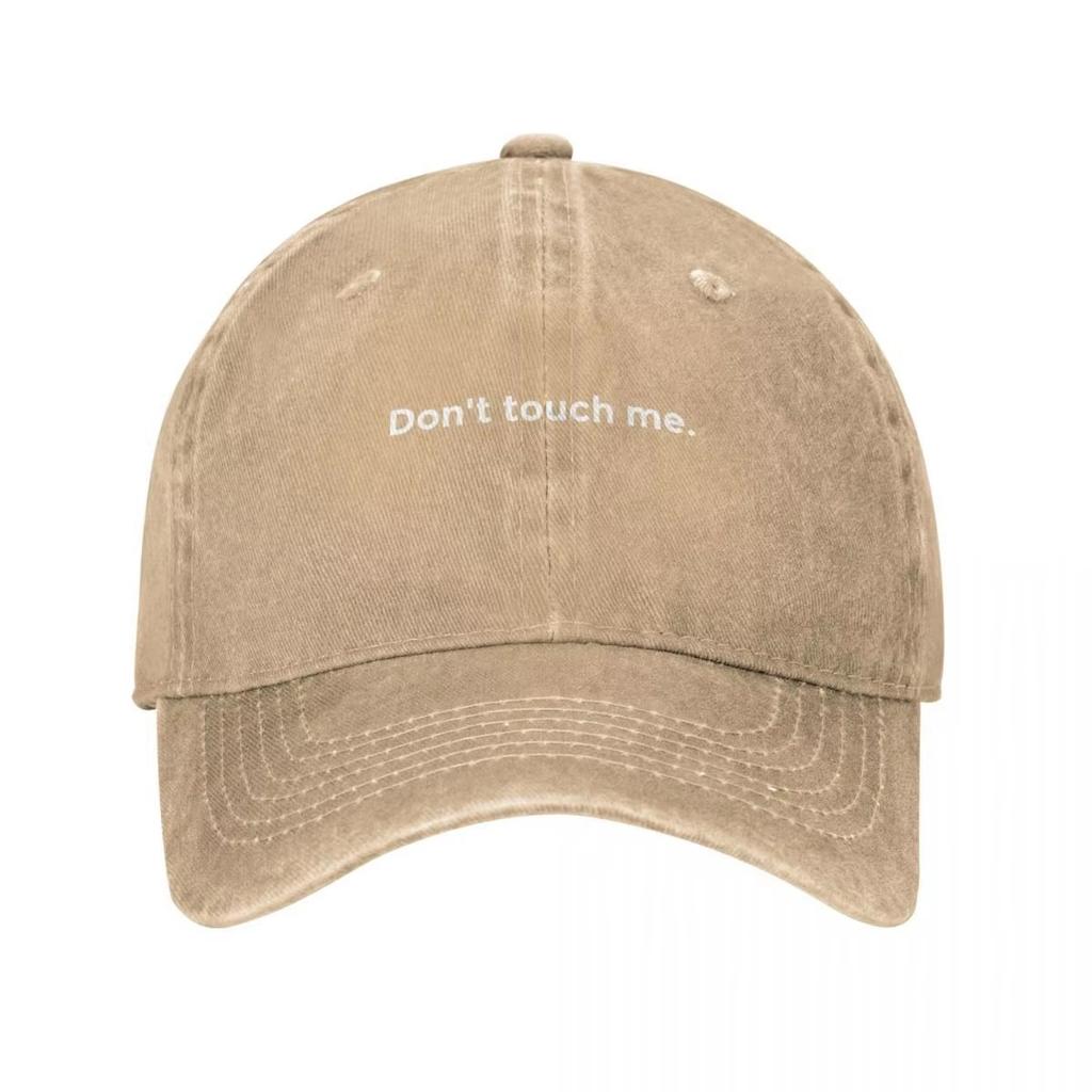 Dont Touch Me Graphic Washed Cotton Baseball Cap for Unisex Women Casual Adjustable Sun Hat