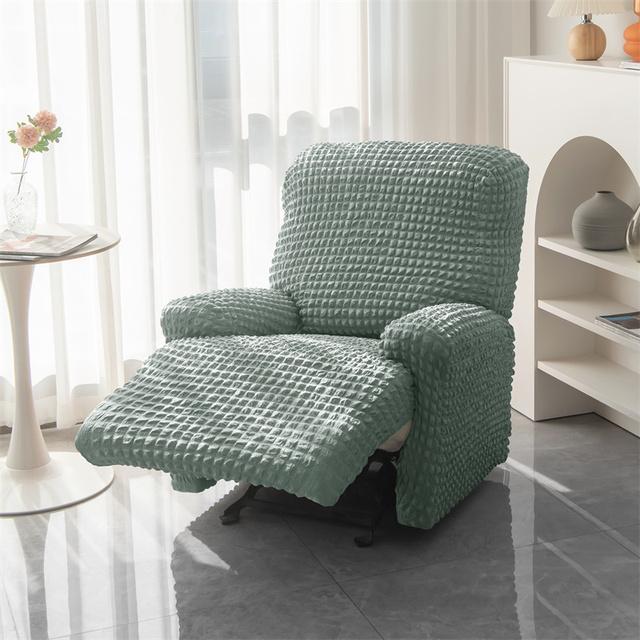 Gekräuselter Seersucker-Liegesofabezug, geteilter Stil, Sofabezug für Wohnzimmer, elastischer Lazy Boy-Stuhlbezug, Sesselbezug