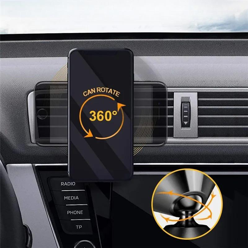 Universal Magnetic Phone Holder Car Mount With Car Air Vent Clip Cellphone Mount Phone Bracket 360 Degree Adjustable Smart Phone