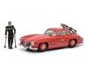 Schuco Scale 300SL 1954 Red with Ski Figure 1/43 Mercedes-Benz (W198)