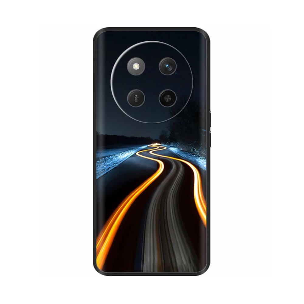 For Honor X60 5G Case Black Silicone Soft Luxury Phone Back Cover for Huawei Honor X60 Pro Painted Shockproof Shell Cases Para