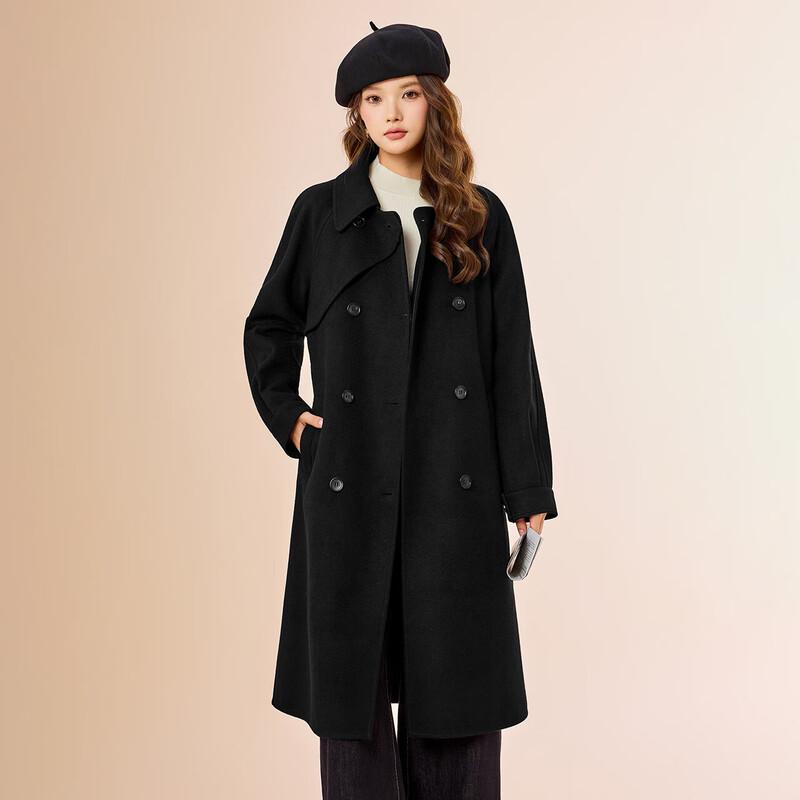 IEF 2025 Winter Korean Style Commuter Wool Blend Long Coat
