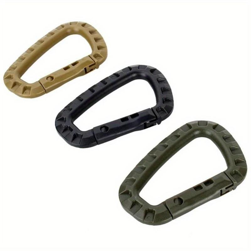 1Pc Durable Backpack Buckles, Carabiner Plastic Hooks, D Shape EDC Gear for Outdoor Camping