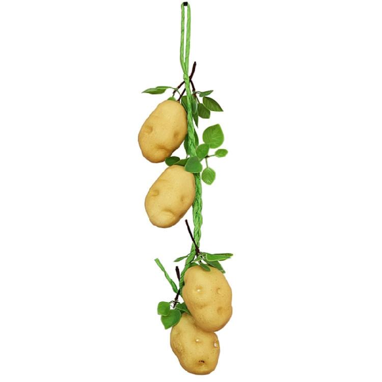 Realistic Fake Vegetables Potato String Hanging Decoration Prop for Kindergarten 1