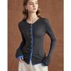 Wudao Women's Colorblock Knit Cardigan