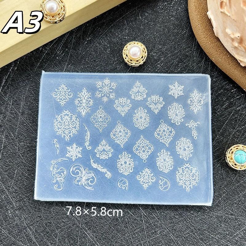 3D Silicone Relief Nails Templates Flowers Butterfly Knot Nail Mold Diy Nail Art Decor Manicure Design Tools