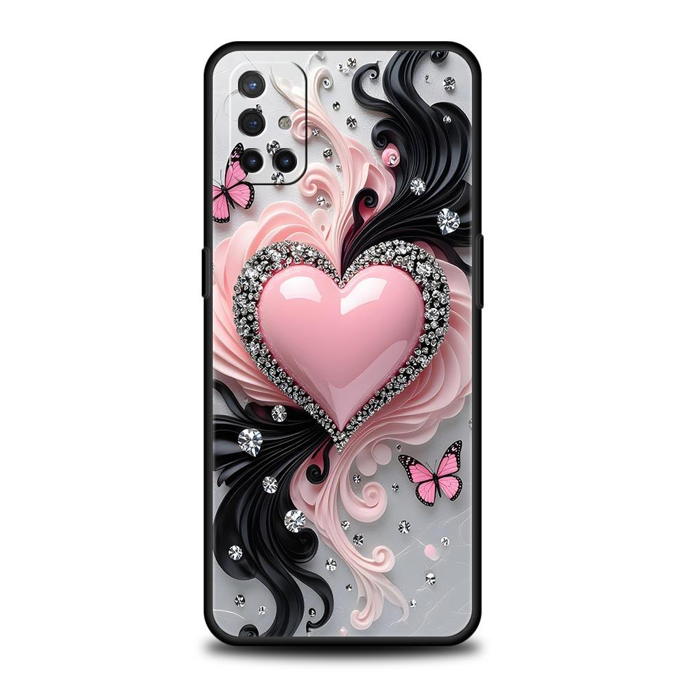 Phone Case For Oneplus 13R 13 12 10T 11 R10 Nord N100 N200 N10 9 9R CE 2 3 Z Pro Lite Soft TPU Cover Colored Love Heart Printed