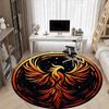 1pc Phoenix Fire Office Round Area Rug, Under Office Chairs Bedroom Living Room Home Decor, Room Deco