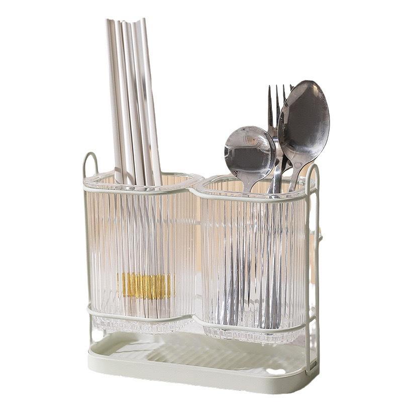 Wall-Mounted Chopstick & Spoon Holder - Multifunctional, Punch-Free Kitchen Storage Rack