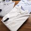 Oxford Fabric! High-Count Pure Cotton! Export Men's Clothing Factory Cut Label Casual Turn-Down Collar Solid Color Long-Sleeve Shirt Top Trendy