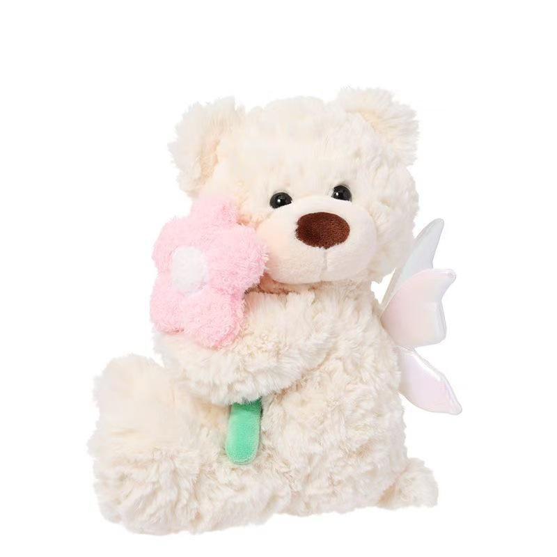 

Cute Angel Bear Flower Plush Doll - Hugging Toy & Gift for Girls 35cm