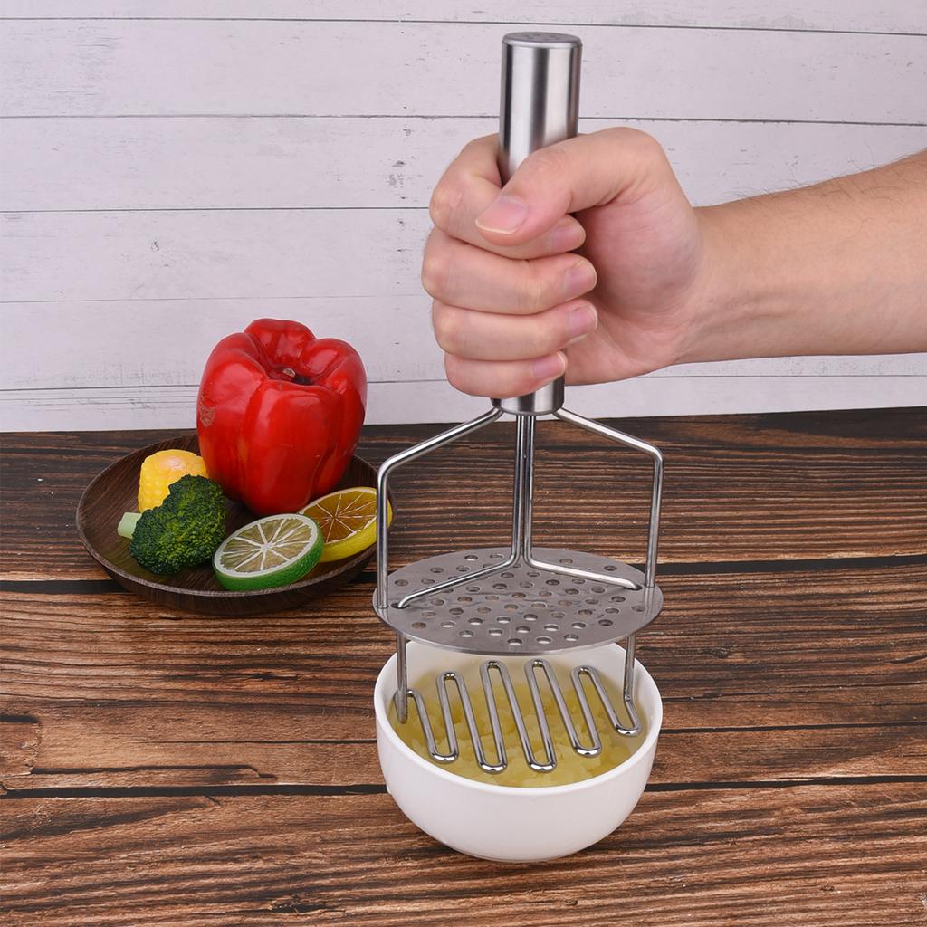 1pc Professional Stainless Steel Manual Potato Ricer Garlic Masher Creative Potatoes Pumpkin Sweet Potato Masher Kitchen Gadgets