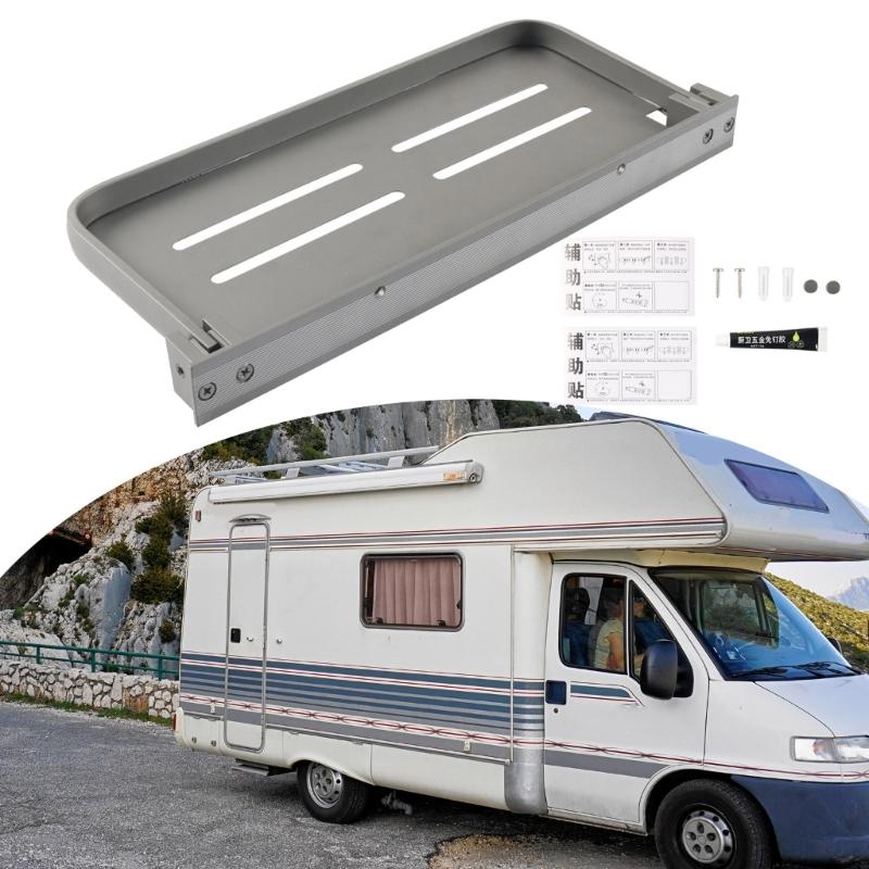 30cm/40cm Husbilar Väggmonterad Hylla Aluminium Flytande Förvaringshylla Husbilstillbehör Vikbara Utrymmesbesparande Hyllor