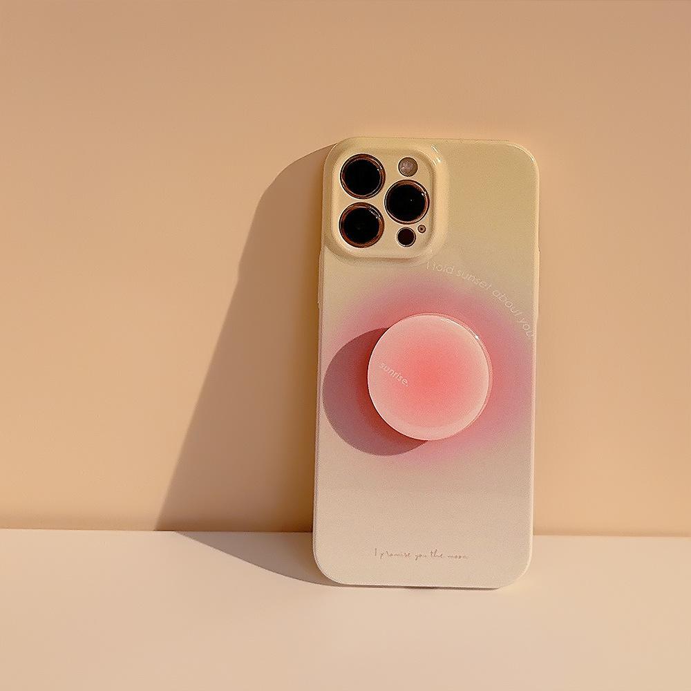 Künstlerische pinkfarbene Handyhülle mit Farbverlauf