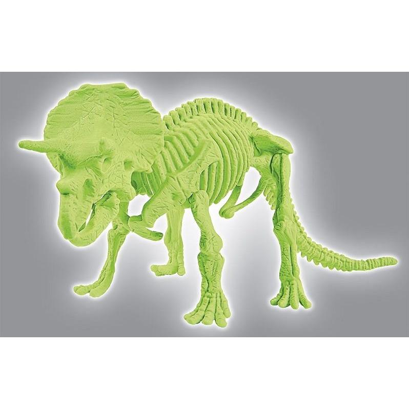 Zestaw Skamieniałości Triceratops Fluoroscencyjny Szkielet Dinozaura