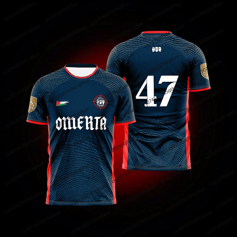 Omerta 47 Jersey Boxing Uniform Summer Outdoor Quick Drying Breathable 3d T-Shirt Maillot Men's And Women's Hip-Hop Streetwear