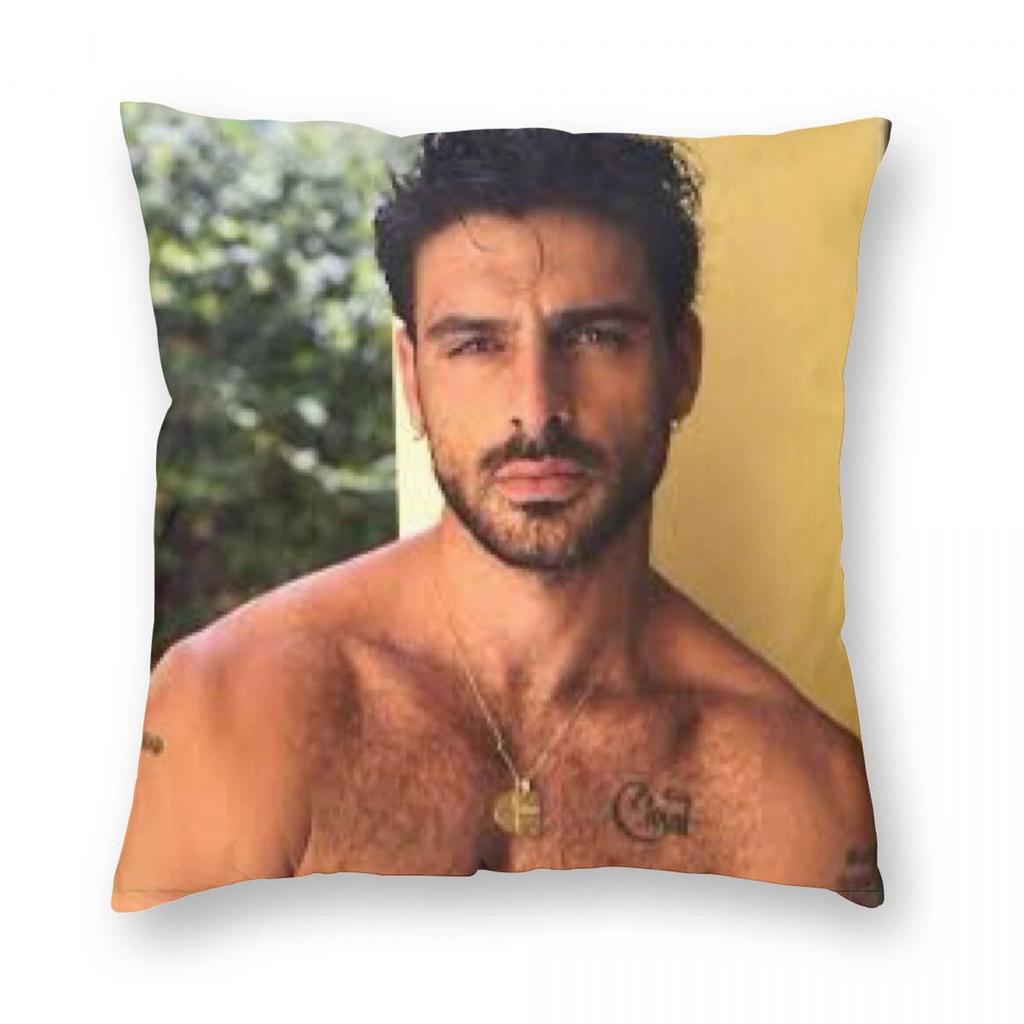 Michele Morrone XOX Square Pillowcase Polyester Linen Velvet Pattern Zip Decor Throw Pillow Case Sofa Cushion Cover Wholesale