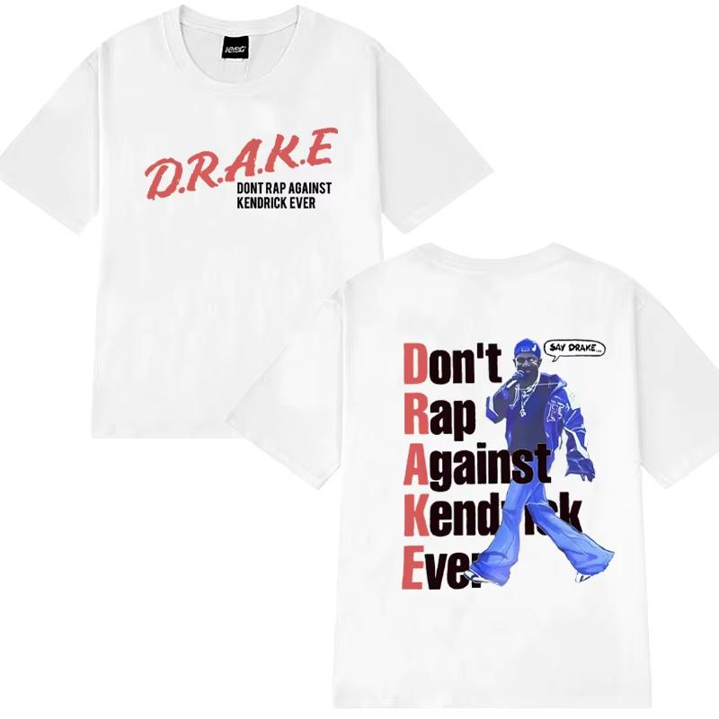 Hot Sale Kendrick Lamar Say Drake Meme Graphic T Shirt Unisex Vintage Hip Hop Short Sleeve T-shirts Men Women 100% Cotton Tops