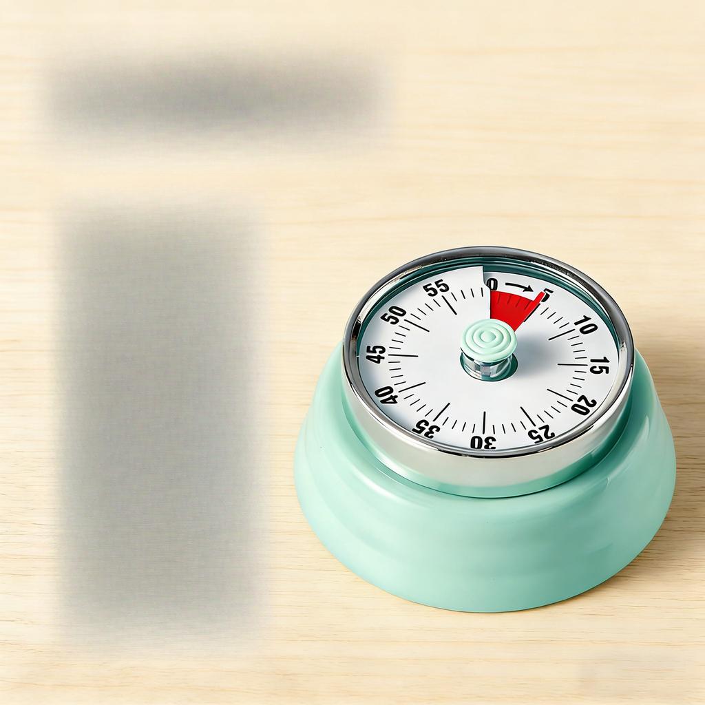 Stainless Steel Mechanical Magnetic Timer Reminder, No Battery Required