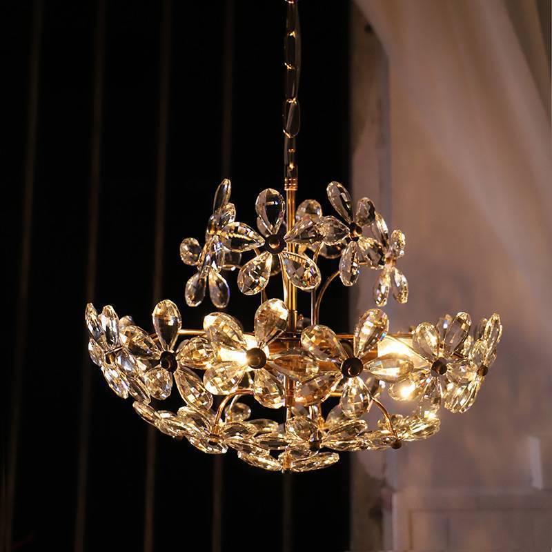 Crystal Flower Ceiling Lamp