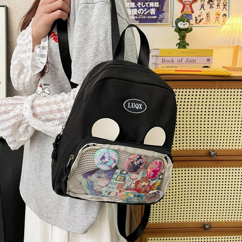 New Versatile Portable Pain Bag Women's Leisure College Style Transparent Shoulder Bag Foreign Style Ins Student Leisure Bag