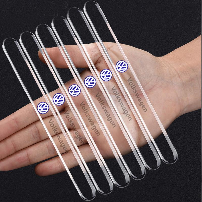 4pcs/8pcs Car Door Bowl Handle Protector Sticker Transparent Anti-scratch For VW Volkswagen Golf Polo Passat Tiguan Touran Jetta QM7