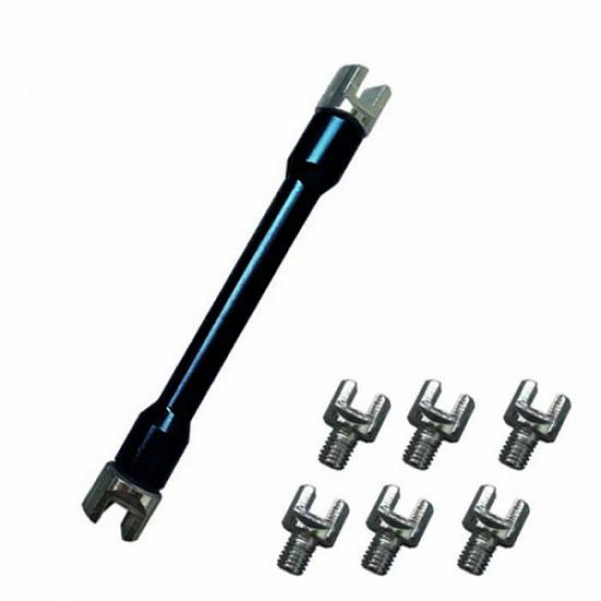 9x Motorcycle Spoke Wrench Kit 5.4-6.8mm Socket Tool Adjusting Wheel Spoke Black