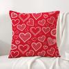 Valentines Day Cushion Cover Natural Linen Organic Fabric DoubleSided Printing Sofa Home Decor Gift Pillow Cover