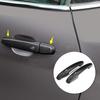Aramox Door Handle Trim, 4pcs Outside Carbon Fiber Side Door Handle Trim Cover Fit for 2017-2018