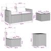 Sofa Set 8 pcs Grey and Dark Grey Poly Rattan and Steel