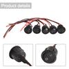 5 Pack Round ON OFF Rocker Switch SPST Push Button Switch 20mm with Wires for Automotive RV Boat and Household Applications