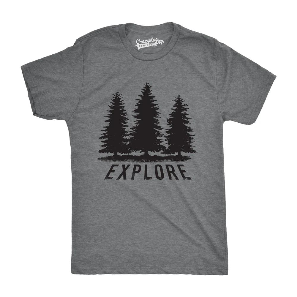 Mens Explore Pine Trees Outdoor Adventure Cool T Shirt XXXXL