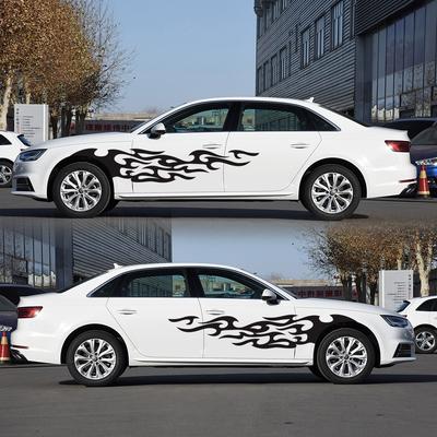 Doordash 2 Stuks Stijlvolle Vlam Vuur Auto Stickers Carrosserie Decal Decoratie Covers Beschermer Autosticker voor