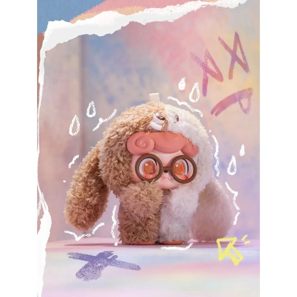 Originální Q.Kid Emoční chlupatá monstra Série Slepá krabička Roztomilá vinylová panenka přívěsek Mystery box Kreslená dekorace Hračky Narozeninový dárek