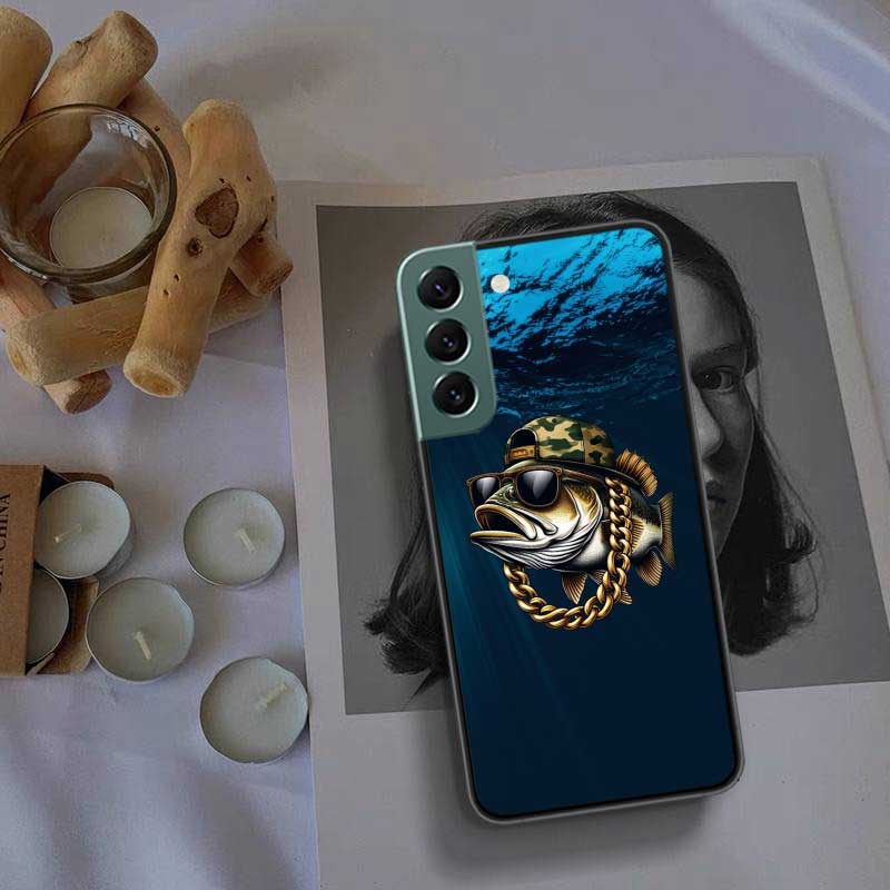 Enjoy a Day of Fishing Pleasure Phone Case For Samsung Galaxy S22 S25 Ultra S21 S10 Plus S26 Edge S20 S23 S24 FE Cover Silic