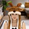 New Christmas Elf Airbag Plush Hat Pinching Ears Will Move Halloween Cosplay Christmas Devil Animal Hat Christmas Ball Headgear