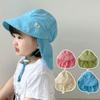 UV Protection Children Sun Hat Neck Ear Cover Sunscreen Bucket Hat Kids Beach Cap  Travel