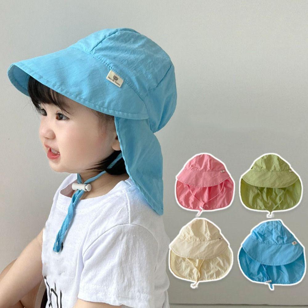 UV Protection Children Sun Hat Neck Ear Cover Sunscreen Bucket Hat Kids Beach Cap Travel