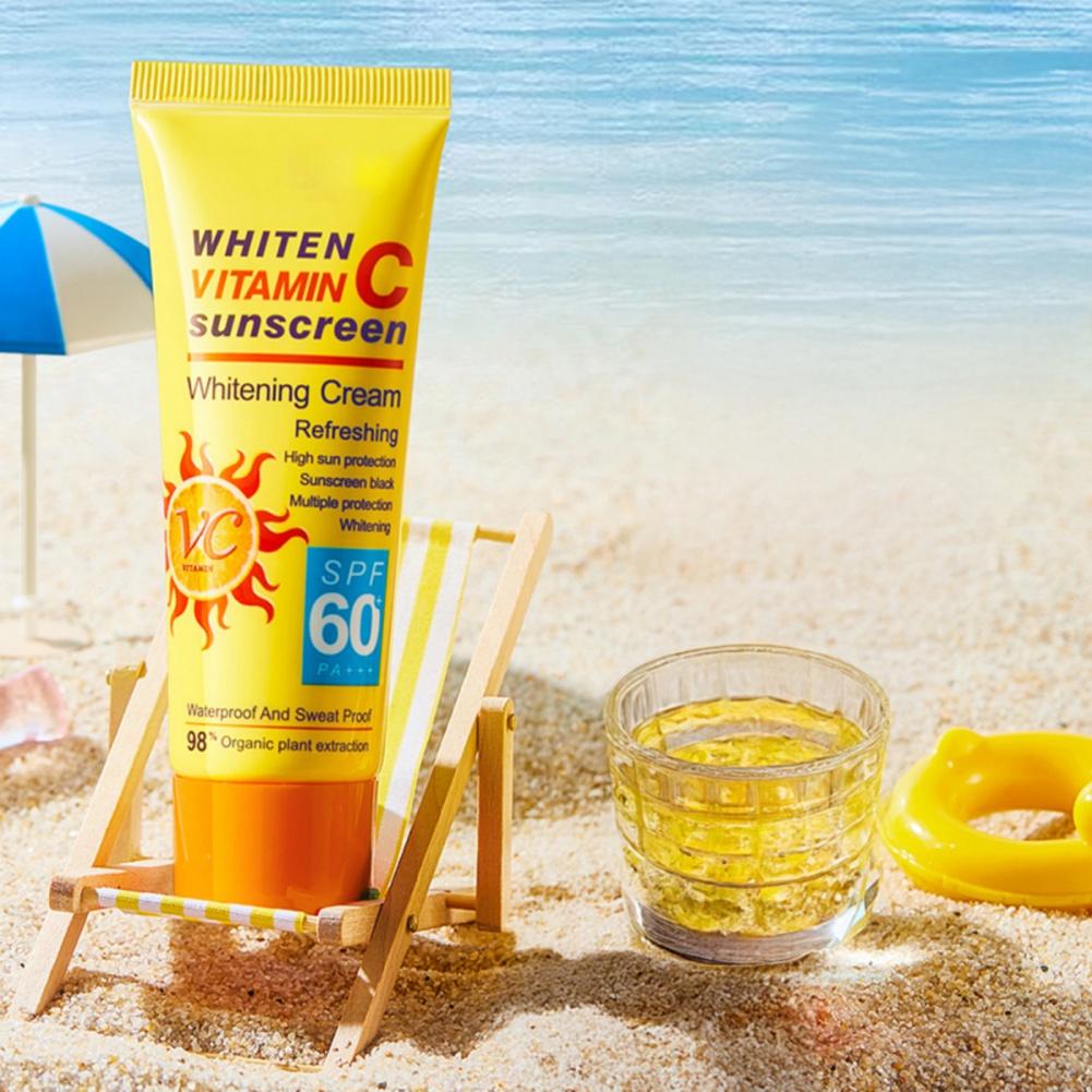 SPF60+ Whiten Vitamin C Sunscreen High Sun Protection Lotion Facial Suncreen