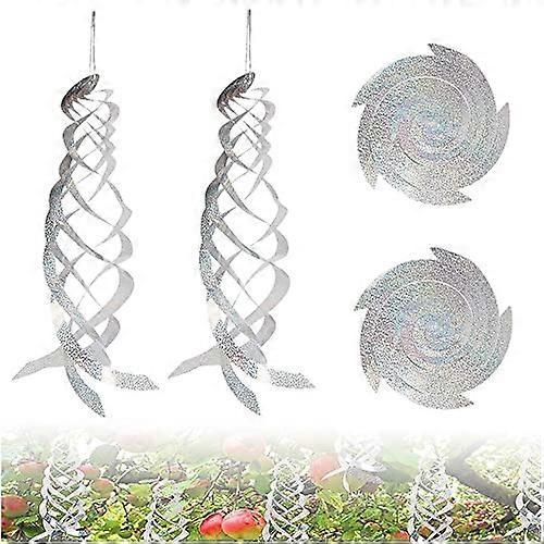 Pack of 6 Reflective Rotator Bird Repellent Spiral Reflectors Hanging Reflective Bird Repellent Device Deterrent Birds