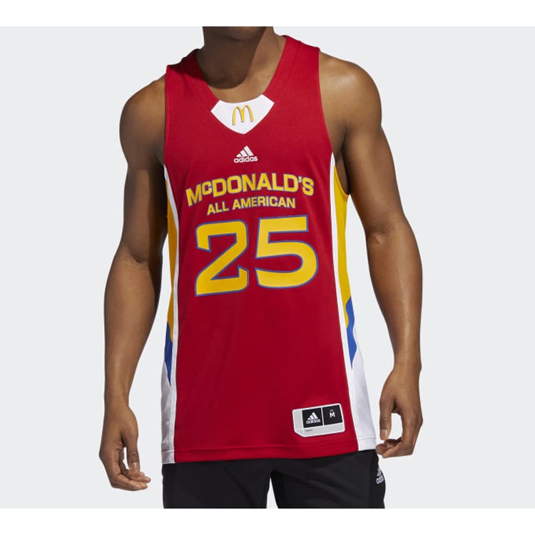 adidas Basketball Jerseys Men's Red Moderate Straight Fit GI9422