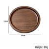 Bandeja de Madeira de Acácia Japonesa em Estoque: Prato Retangular para Jantar, Madeira Maciça Isolante de Calor, Tábua Oval para Pão, Prato para Xícara de Chá.