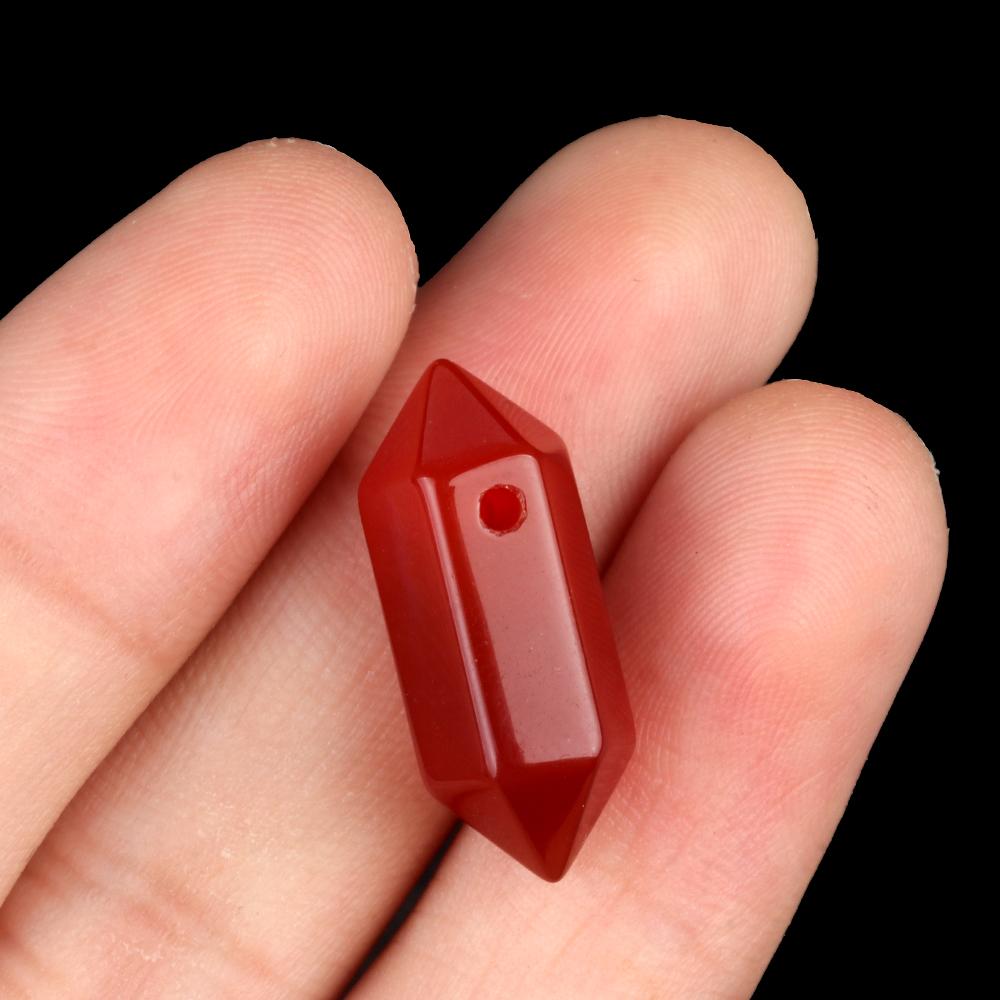 2Pcs Earrings Pendant Natural Stone Hexagonal Column Single-Hole Pendant For Jewelry Making DIY Earrings Necklace Accessory