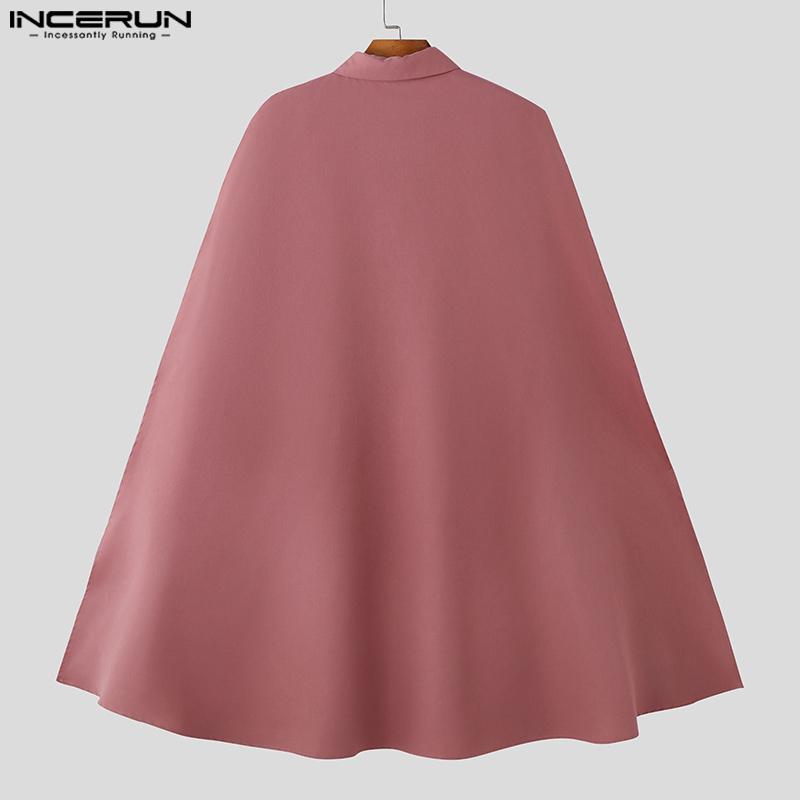 INCERUN Camisas irregulares con botones y mangas largas para hombre, de primavera