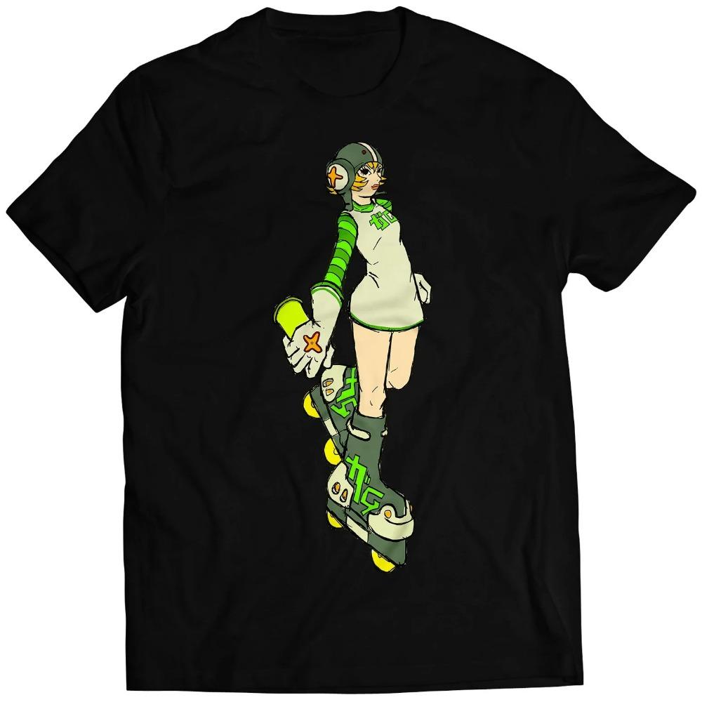 Classic Nostalgic Games Jet Set Radio Peripherals Print T-shirt Men Women Oversized Wind Tee Crewneck Cotton Top