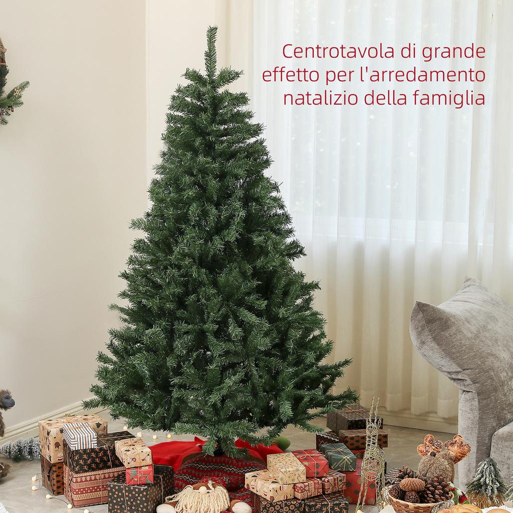 Artificial Christmas Tree diameter 110 x 180 cm with 1000 Steel and Green Plastic Branches