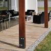 U-Shape Post Base Holder for Fence and Gazebo Construction, Black Modern Design, 1-Piece Furniture Foot Pad with Iron Base