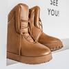 Neue Winter Chic Herren High-Top Stiefel Weiche Kältefeste Warme Schneestiefel Outdoor Straße Schlicht Rutschfest Lässig Weihnachtsgeschenk