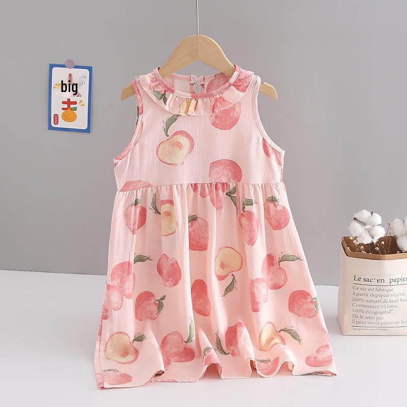 Mädchen Puffiges Mesh Sommer Prinzessinnenkleid Trägerstil